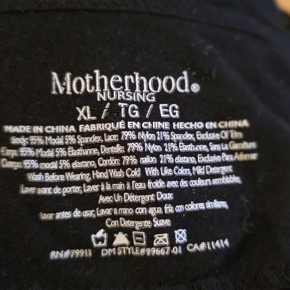 Motherhood Maternity Nursing Sleep Bra Set - Black, Gray, and Light Pink XL - Picture 2 of 2